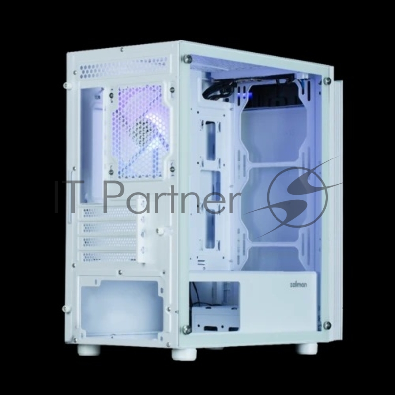 Корпус Zalman T4 PLUS, MATX, белый, WINDOW, 1 x Combo (3.5 or 2.5), 1x3.5, 2x2.5, 1xUSB2.0, 2xUSB3.0, REAR 1x120mm ARGB