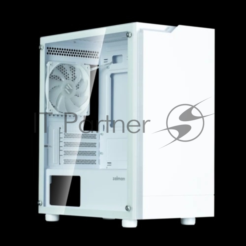 Корпус Zalman T4 PLUS, MATX, белый, WINDOW, 1 x Combo (3.5 or 2.5), 1x3.5, 2x2.5, 1xUSB2.0, 2xUSB3.0, REAR 1x120mm ARGB