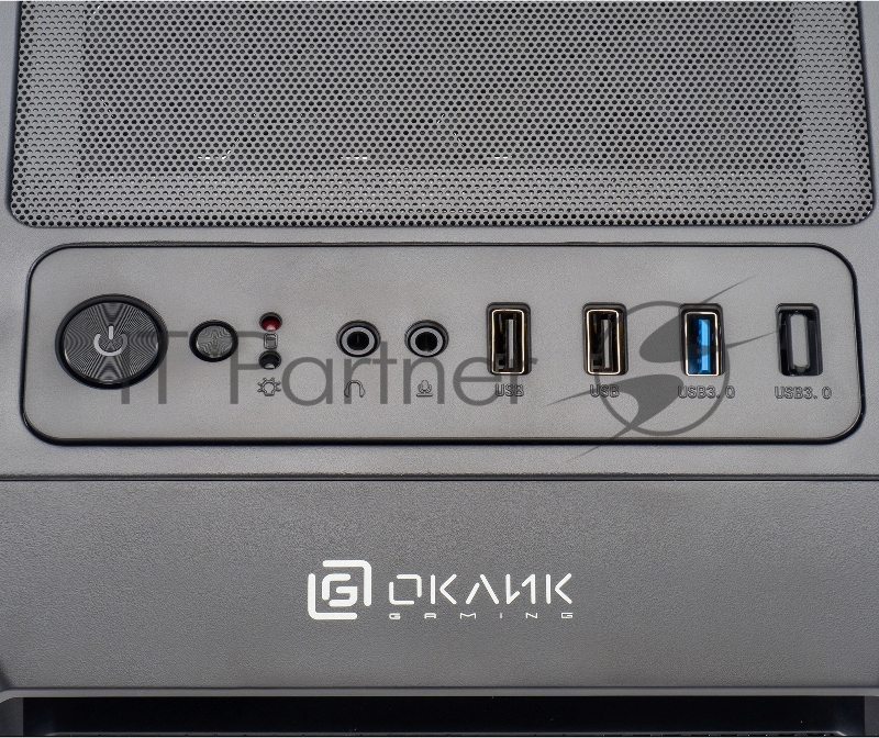 Корпус Оклик OCC-MD301 черный без БП ATX 6x120mm 2xUSB2.0 1xUSB3.0 audio bott PSU