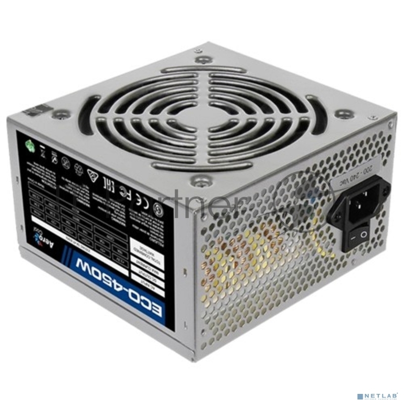 Блок питания Formula ECO-450W, 450W, Ret, ATX v2.3, 20+4P, 4P, 1xPCIe 6P, 2xSATA, 2xPATA, 1xFDD, 12cm fan(аналог Aerocool Eco- 450)