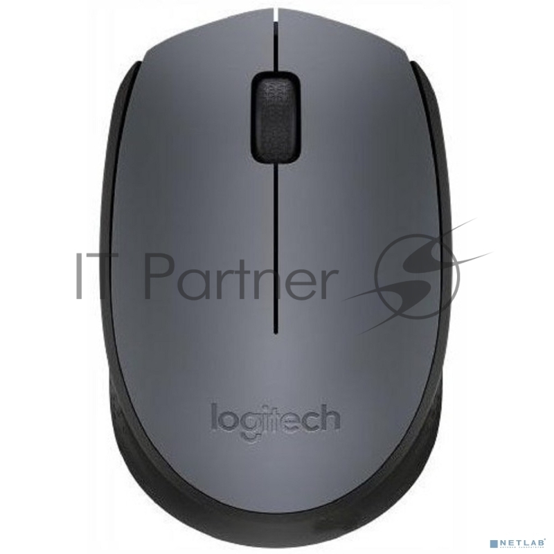 Мышь беспроводная Logitech M170, серый, 1000 dpi, радиоканал, USB, кнопки - 3