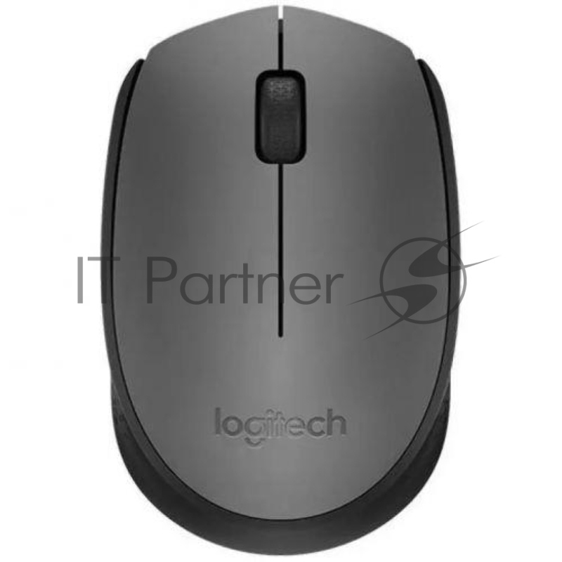 Мышь беспроводная Logitech M170, серый, 1000 dpi, радиоканал, USB, кнопки - 3