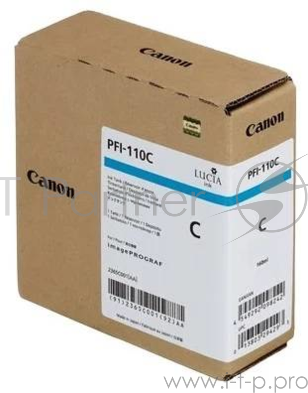 Картридж CANON PFI-110 C голубой, 160 мл