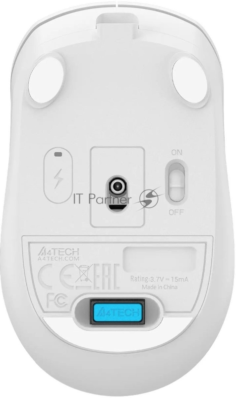 Мышь беспроводная A4Tech Fstyler FG15C Air2 белый, 1200 dpi, радиоканал, USB, кнопки - 3