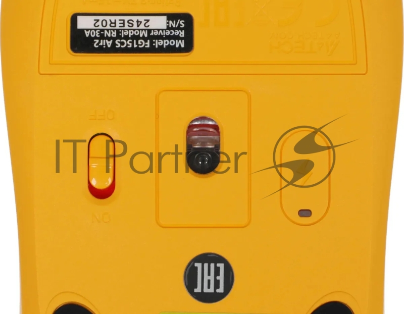 Мышь A4Tech Fstyler FG15CS Air2 желтый оптическая 1200dpi silent беспров. USB для ноутбука 3but