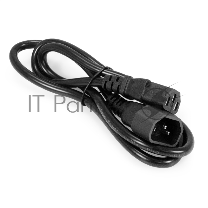 Кабель питания ExeGate Power EC-1P (C13->C14, VDE-250V-3*1.0mm2, медь, черный, 16A, 1м)