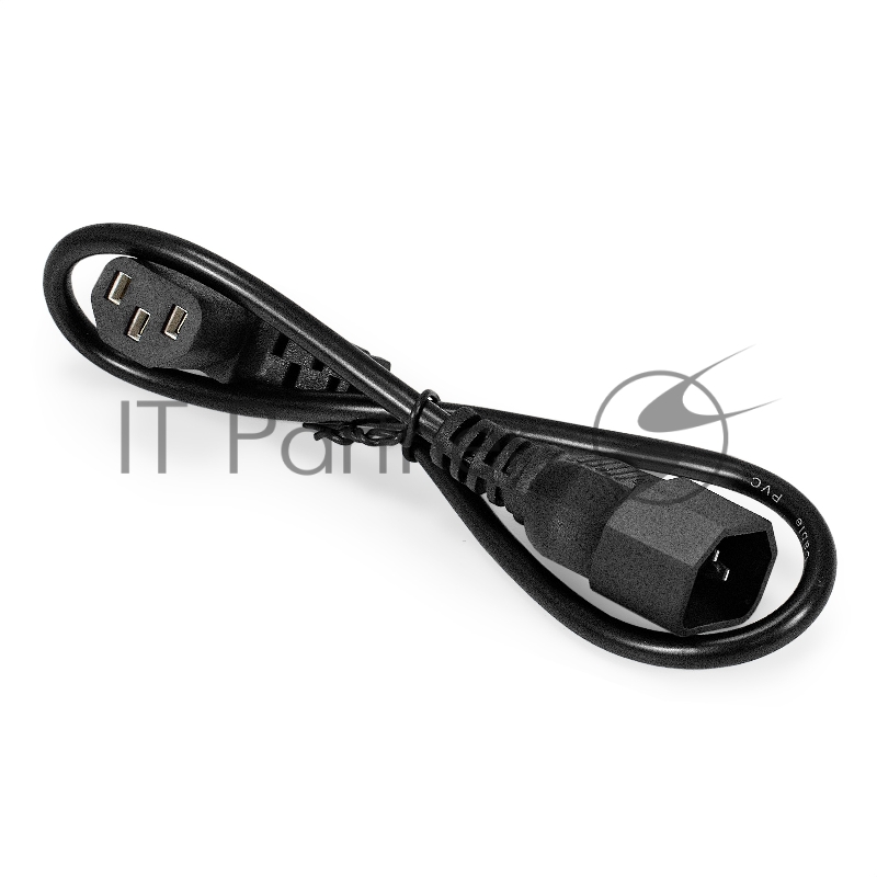 Кабель питания ExeGate Power EC-0,5P (C13 угловой->C14, VDE-250V-3*1.0mm2, медь, черный, 16A, 0.5м)