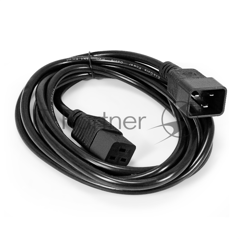 Кабель питания (UPS) ExeGate Special EC20-3S (IEC 320 C19->C20, 3*1.5mm2, CCA, черный, 3м)