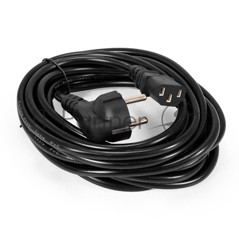 Кабель питания ExeGate Special PC-5S (Евровилка угловая Schuko->C13, 3*1.0mm2, CCA, черный, 5м)