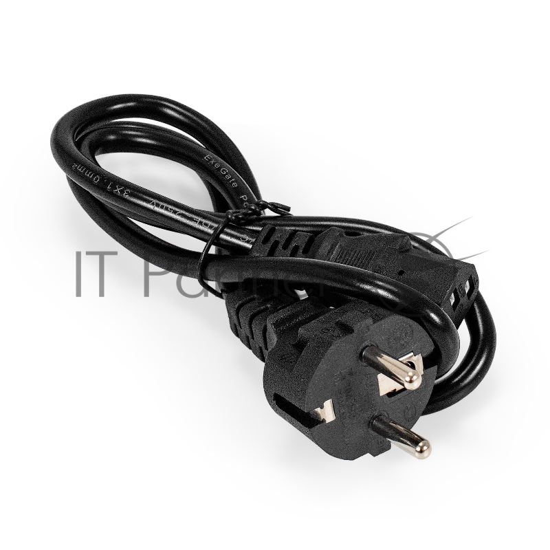 Кабель питания ExeGate Special PC-1S (Евровилка Schuko->C13, 3*1.0mm2, CCA, черный, 1м)