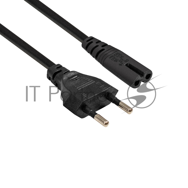 Кабель питания ноутбуков, аудио/видео ExeGate Special PCN-1,5S (Евровилка CEE7/16->C7, 2*0.5mm2, CCA, черный, 1.5м)