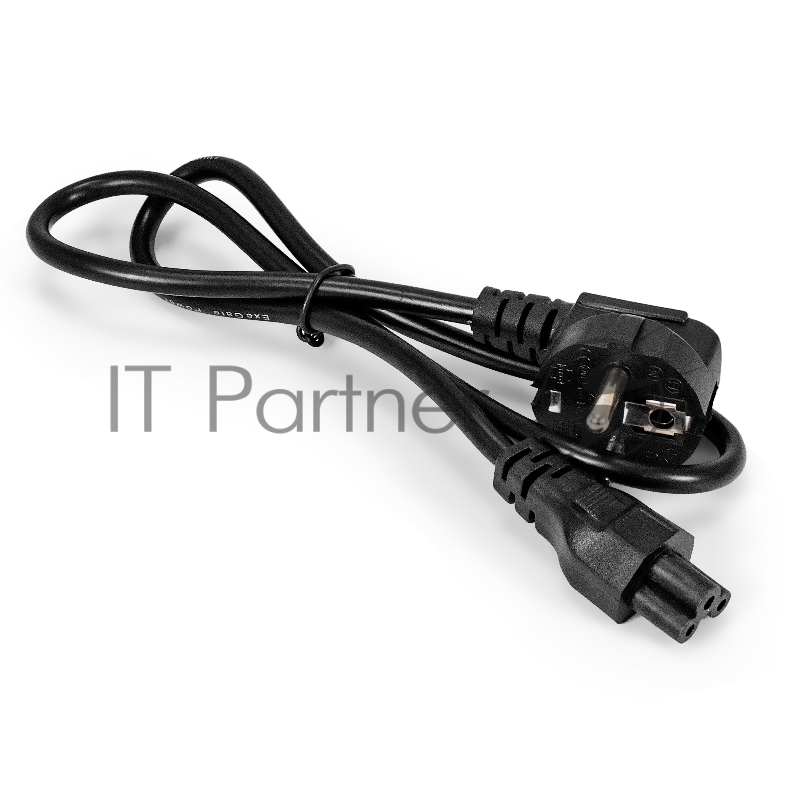 Кабель питания ноутбуков ExeGate Special PC5-7,5S (Евровилка Schuko->C5, 3*0.5mm2, CCA, черный, 0.75м)