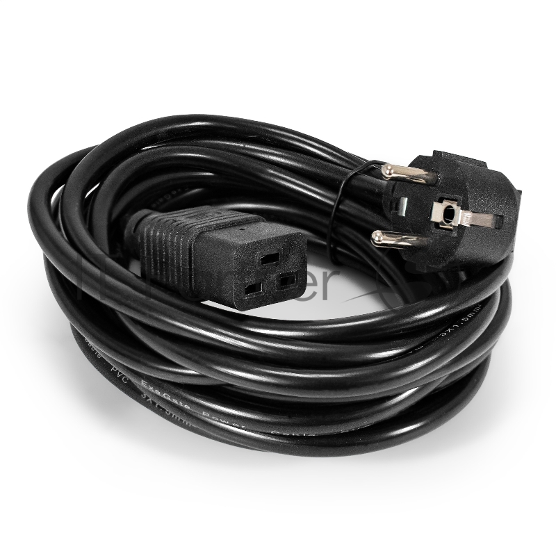Кабель питания ExeGate Special PC19-5S (Евровилка Schuko->C19, 3*1.5mm2, CCA, черный, 5м)