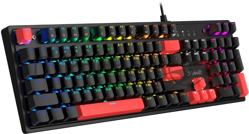 Клавиатура A4Tech Bloody S520N механическая черный USB for gamer LED
