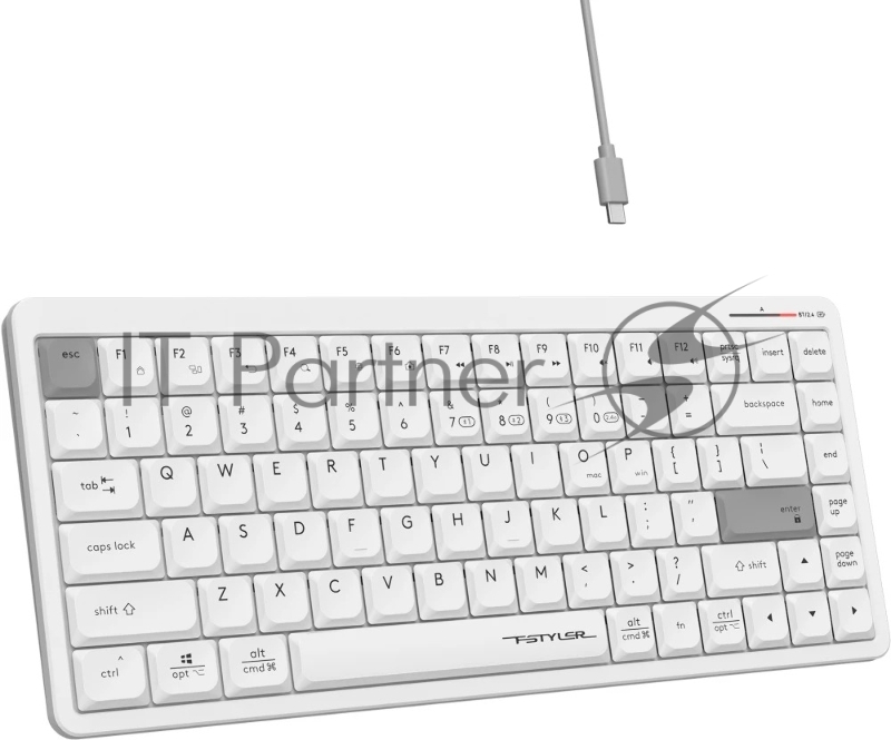 Клавиатура A4Tech Fstyler FBX53C белый USB беспроводная BT/Radio slim Multimedia (FBX53C)