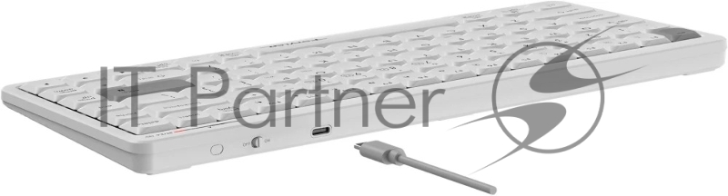 Клавиатура A4Tech Fstyler FBX53C белый USB беспроводная BT/Radio slim Multimedia (FBX53C)