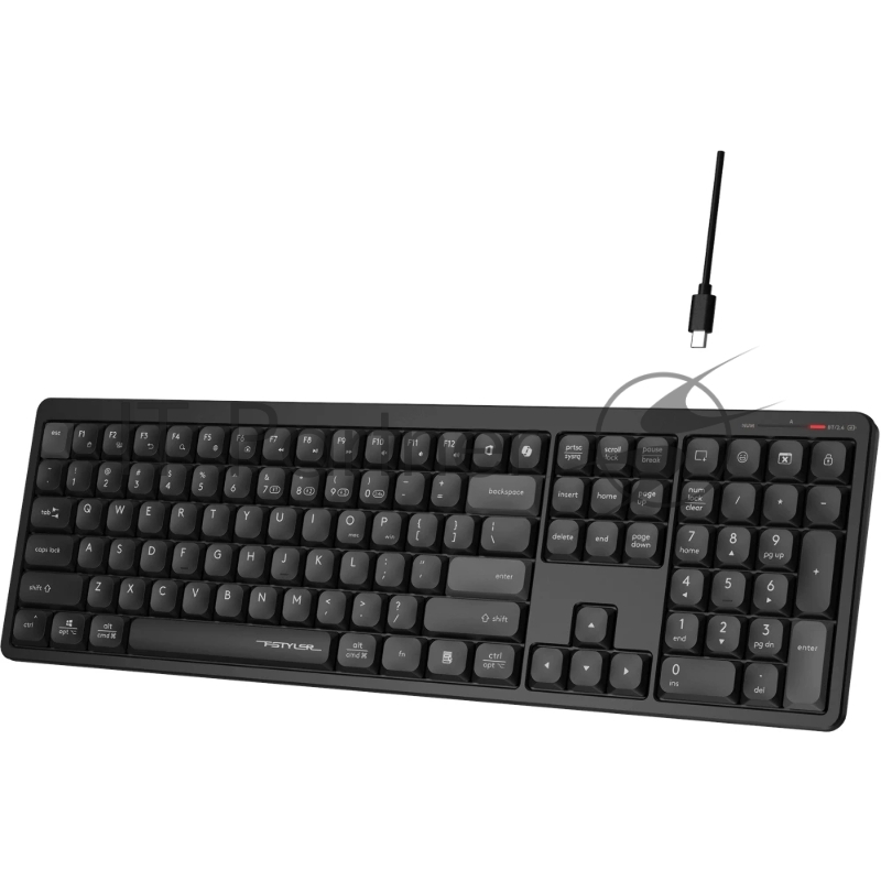 Клавиатура A4Tech Fstyler FBX55C черный USB беспроводная BT/Radio slim Multimedia (FBX55C)