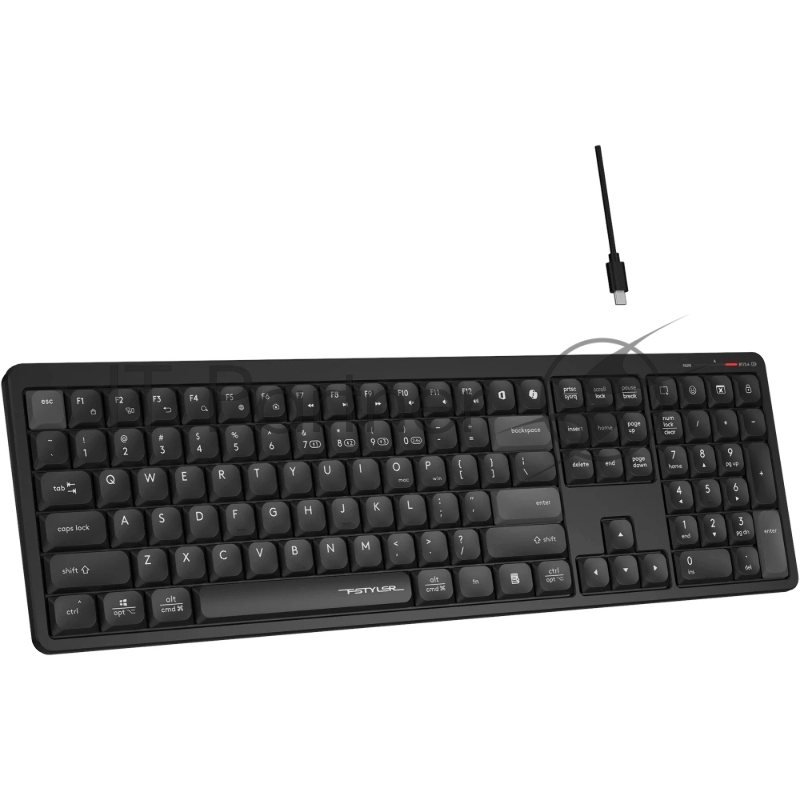 Клавиатура A4Tech Fstyler FBX55C черный USB беспроводная BT/Radio slim Multimedia (FBX55C)