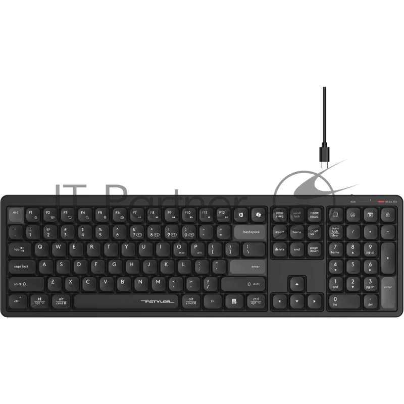 Клавиатура A4Tech Fstyler FBX55C черный USB беспроводная BT/Radio slim Multimedia (FBX55C)