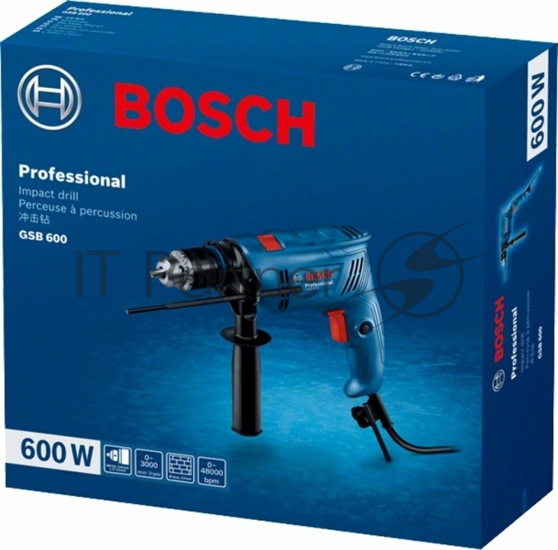 Дрель-шуруповерт Bosch GSB 600 600Вт патрон:ключев. (06011A0320)