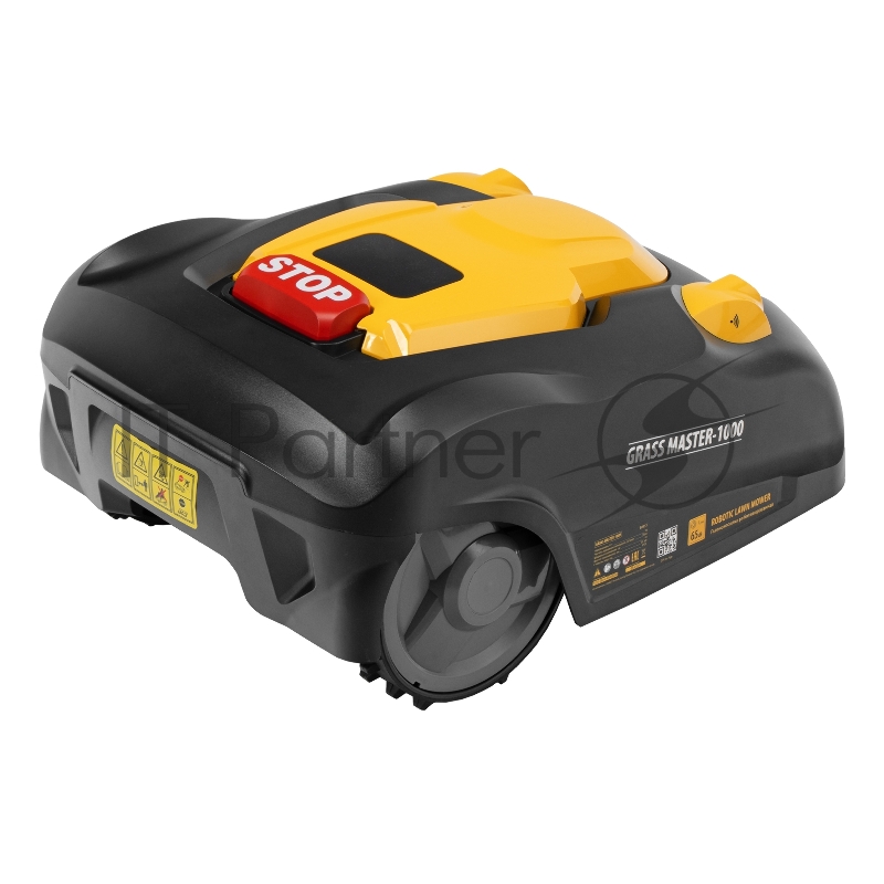 Робот-газонокосилка Grass Master 1000, ультразвуковой датчик, 3 Ач, LCD дисплей, Wi-Fi Denzel