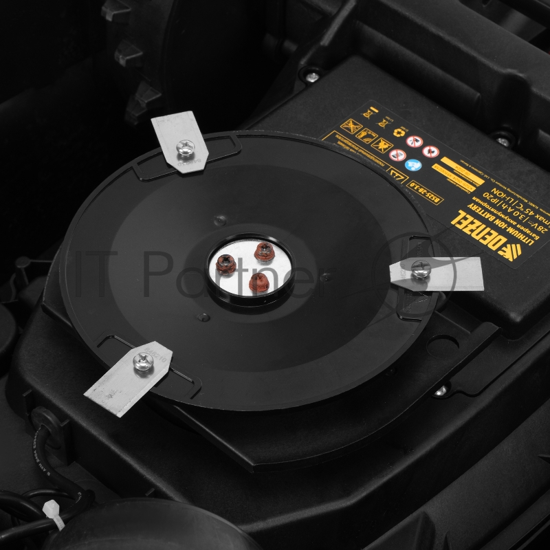 Робот-газонокосилка Grass Master 1000, ультразвуковой датчик, 3 Ач, LCD дисплей, Wi-Fi Denzel