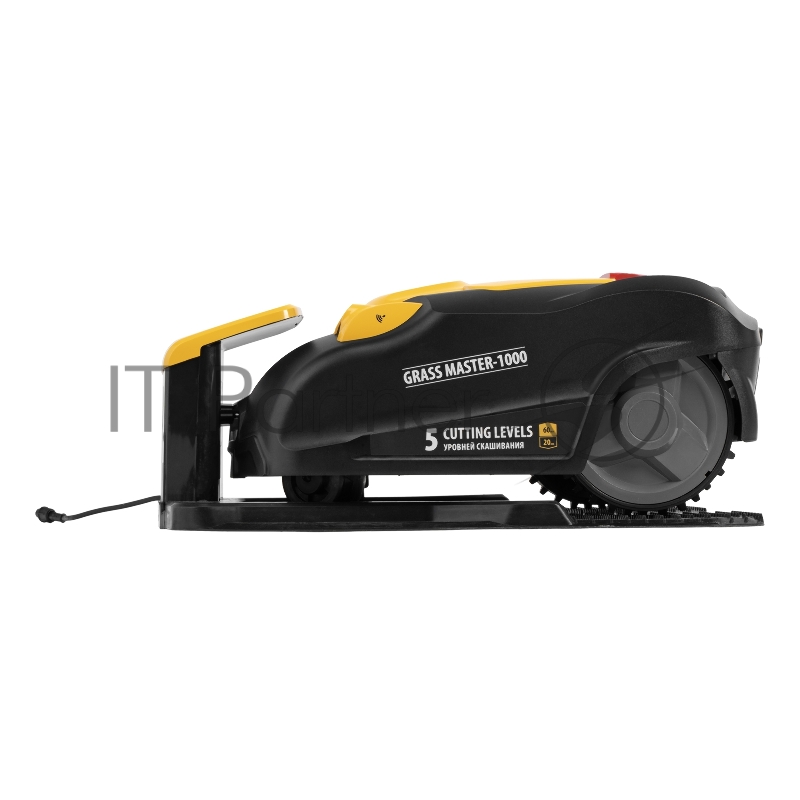 Робот-газонокосилка Grass Master 1000, ультразвуковой датчик, 3 Ач, LCD дисплей, Wi-Fi Denzel