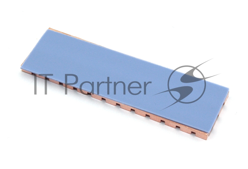Медный радиатор для М.2 SSD с термопрокладкой 0,5 мм, 70х20х3 мм