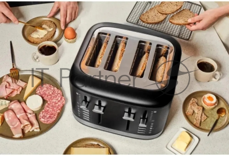 Тостер KitchenAid 5KMT4109EBM на 4 тоста, матовый черный