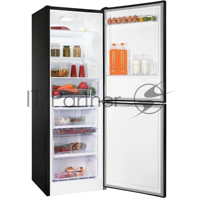 Холодильник NORDFROST NRB 151 B черный, двухкамерный 170/115 л морозилка снизу, ручная разморозка