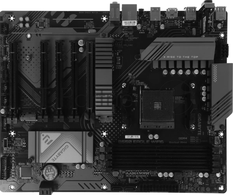 Материнская плата Gigabyte B550 EAGLE WIFI6 Soc-AM4 AMD B550 4xDDR4 ATX AC`97 8ch(7.1) GbLAN RAID+DVI+HDMI