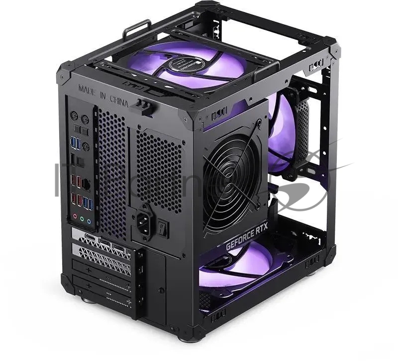 Корпус JONSBO Computer Case C6Handle black hang-in version черный, Mini-Tower, материнская плата mATX, без БП, прозрачная боковая панель