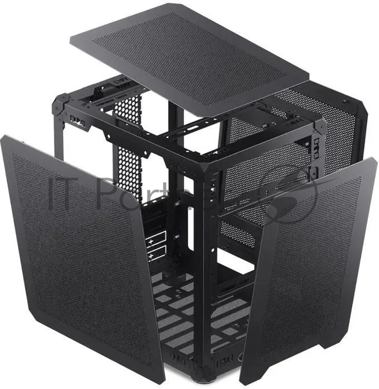 Корпус JONSBO Computer Case C6Handle black hang-in version черный, Mini-Tower, материнская плата mATX, без БП, прозрачная боковая панель