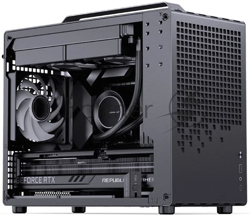 Корпус без блока питания/ Корпус JONSBO Jonsplus Z20 Black MATX без БП, боковая панель из закаленного стекла, mini-ITX, micro-ATX, черный