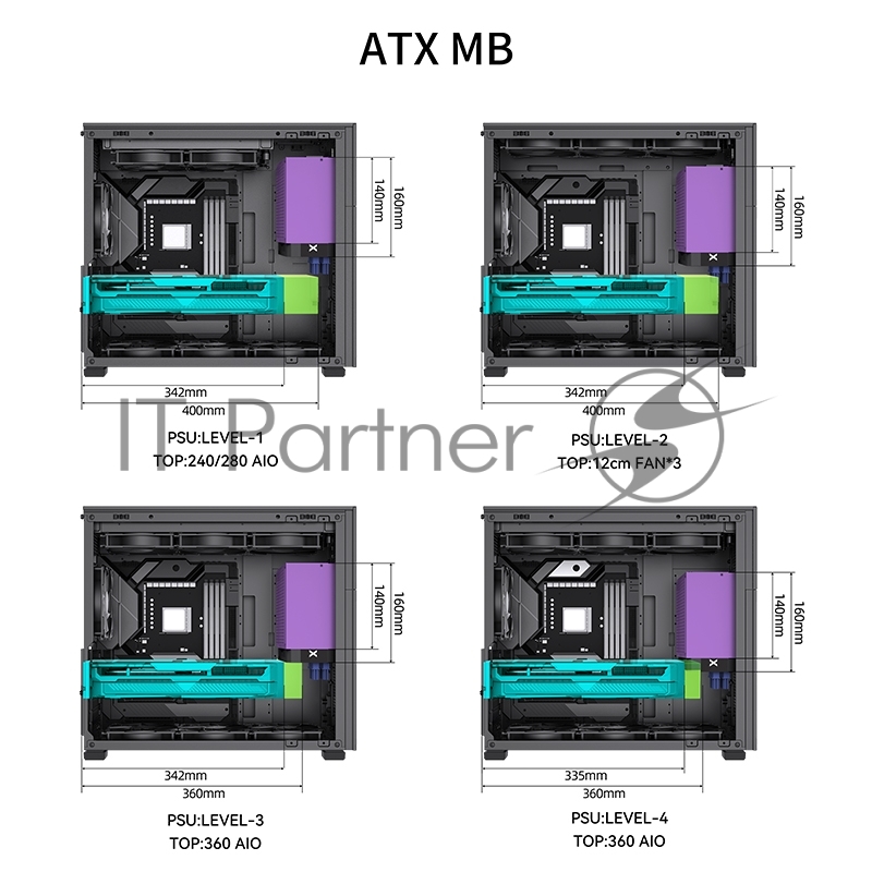 Корпус без блока питания/ Корпус JONSBO D41 STD Black ATX без БП, боковая панель из закаленного стекла, mini-ITX, micro-ATX, ATX, черный