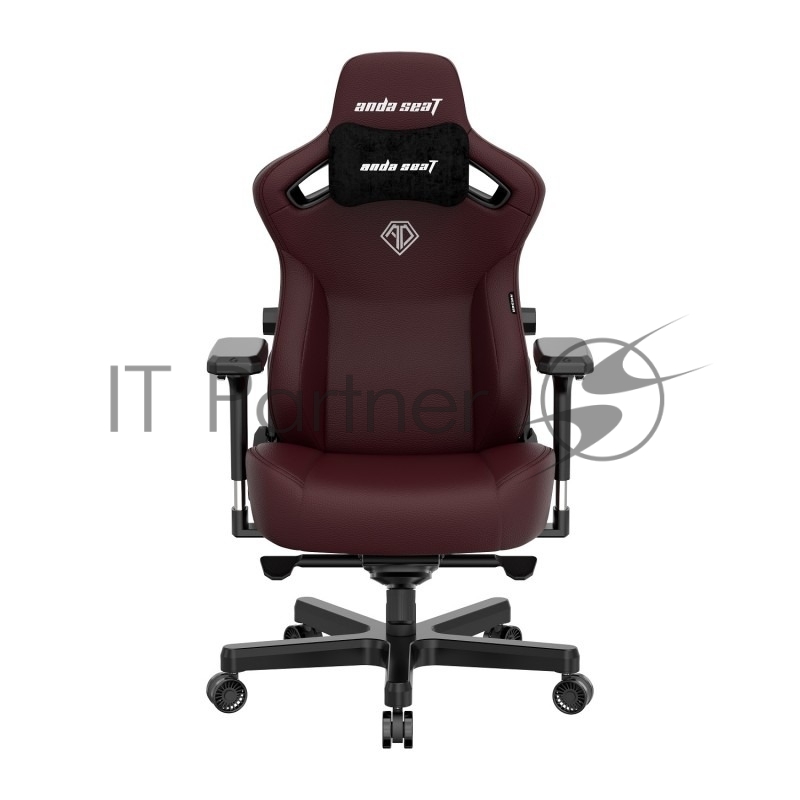 Кресло игровое Anda Seat Kaiser 3, цвет бордовый, размер L (120кг), материал ПВХ (модель AD12)