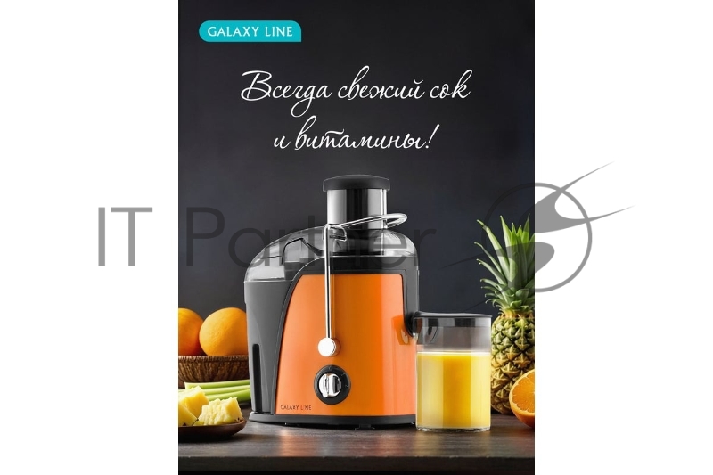 Соковыжималка центробежная Galaxy Line GL 0814 850Вт рез.сок.:550мл. оранжевый