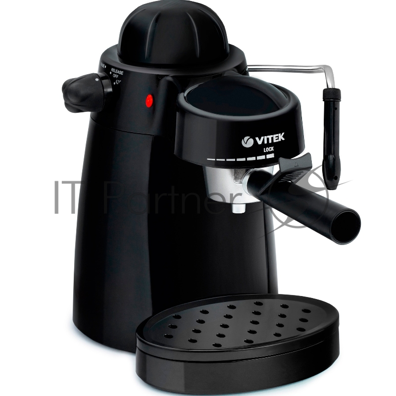 Кофеварка рожковая Vitek VT-1518, черный, исп. кофе - молотый, 0.24л, 750вт, 5Бар
