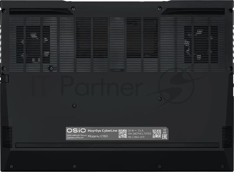 Ноутбук Osio CyberLine C160i-002 Core i5 12600H 16Gb SSD512Gb NVIDIA GeForce RTX4050 6Gb 16 IPS WUXGA (1920x1200) noOS brown WiFi BT Cam 3410mAh