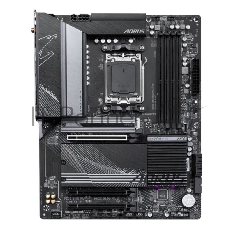 Материнская плата GIGABYTE B650 AORUS ELITE AX V2, AM5, AMD B650, 4xDDR5, 4xSATA, 3xM.2, 1xPCI-E 4.0 x16, 1xHDMI, 1xDP, 1xUSB-C 3.2 Gen 2, 5xUSB-A 3.2 Gen 1, 2xUSB-A 3.2 Gen 2, 4xUSB-A 2.0, 1x 2.5Gb LAN, 3x3.5 мм, 7.1, ATX