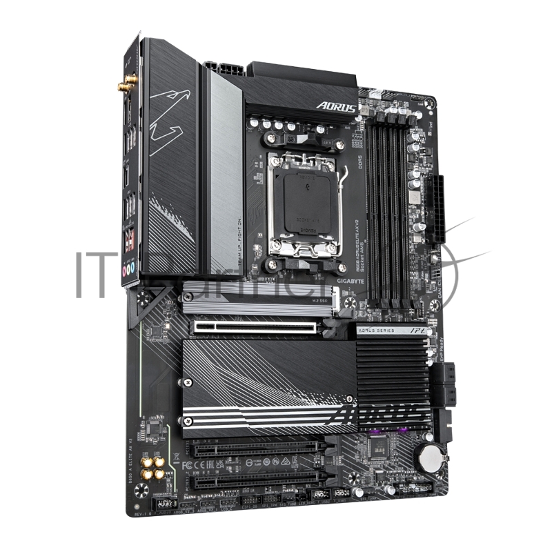 Материнская плата GIGABYTE B650 AORUS ELITE AX V2, AM5, AMD B650, 4xDDR5, 4xSATA, 3xM.2, 1xPCI-E 4.0 x16, 1xHDMI, 1xDP, 1xUSB-C 3.2 Gen 2, 5xUSB-A 3.2 Gen 1, 2xUSB-A 3.2 Gen 2, 4xUSB-A 2.0, 1x 2.5Gb LAN, 3x3.5 мм, 7.1, ATX