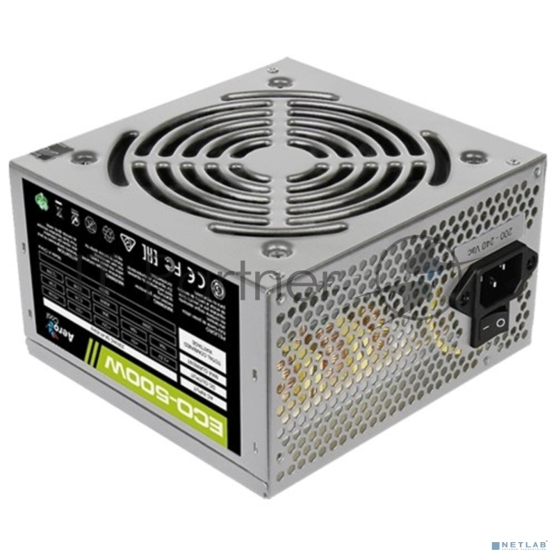 Formula ECO-500W, 500W, Ret, ATX v2.3, 20+4P, 4P, 1xPCIe 6P, 3xSATA, 2xPATA, 1xFDD, 12cm fan( аналог Aerocool, ECO-500)