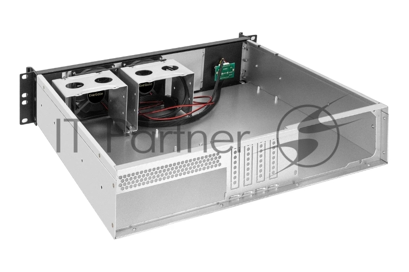 Серверный корпус ExeGate Pro 2U400-04AL <RM 19, высота 2U, глубина 400, передняя панель - алюминий, БП 800ADS, 2*USB>