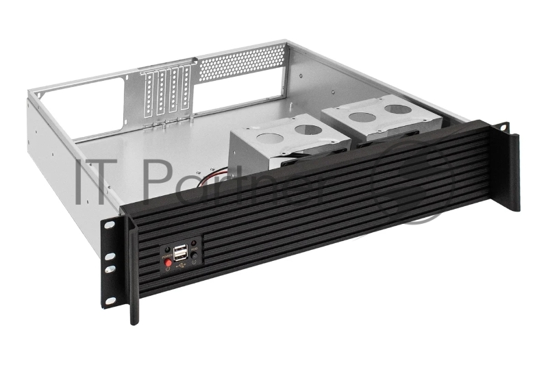 Серверный корпус ExeGate Pro 2U400-04AL <RM 19, высота 2U, глубина 400, передняя панель - алюминий, БП 1000PPH-SE, 2*USB>