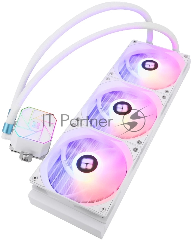 Водяное охлаждение для процессора Thermalright Aqua Elite 360 White ARGB V3 (360mm, White, ARGB/ Fans: 3x120mm, 66.17CFM, 25.6dBA, 1500RPM/ Pump height 53mm, 23dBA, 3300RPM, Rad thickness 27mm/ S: 1200, 1700, 1851, 2011, 2066, 115X, AM5, AM4)