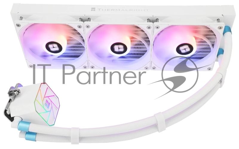 Водяное охлаждение для процессора Thermalright Aqua Elite 360 White ARGB V3 (360mm, White, ARGB/ Fans: 3x120mm, 66.17CFM, 25.6dBA, 1500RPM/ Pump height 53mm, 23dBA, 3300RPM, Rad thickness 27mm/ S: 1200, 1700, 1851, 2011, 2066, 115X, AM5, AM4)