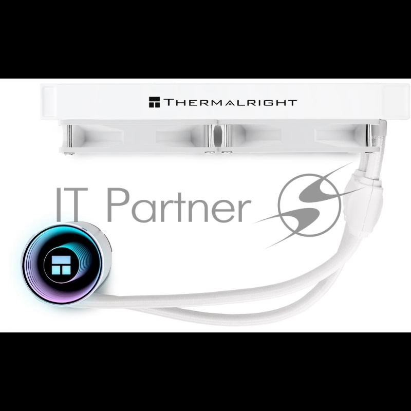 Водяное охлаждение для процессора Thermalright Frozen Notte 240 White ARGB V2 белый (240mm, ARGB/ Fans: 2x120mm, 72.37CFM, 27.7dBA, 2000RPM/ Pump height 54mm, 28dBA, 5300RPM, Rad thickness 27mm/ S: 1200, 1700, 1851, 2011, 2066, 115X, AM2, AM2+, AM3,