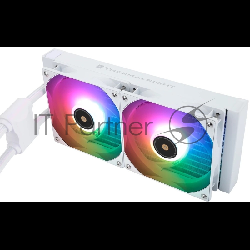 Водяное охлаждение для процессора Thermalright Frozen Notte 240 White ARGB V2 белый (240mm, ARGB/ Fans: 2x120mm, 72.37CFM, 27.7dBA, 2000RPM/ Pump height 54mm, 28dBA, 5300RPM, Rad thickness 27mm/ S: 1200, 1700, 1851, 2011, 2066, 115X, AM2, AM2+, AM3,