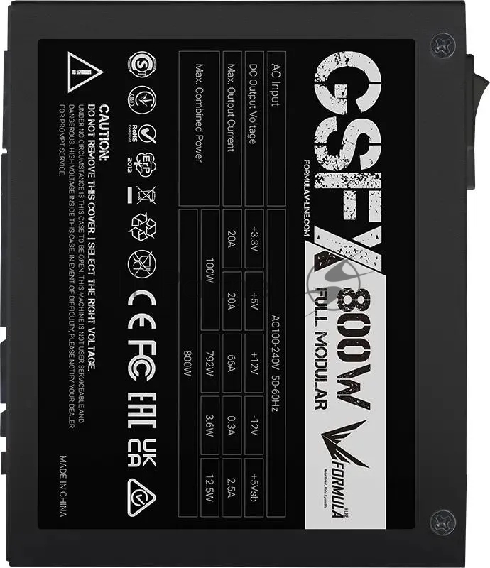Блок питания Formula SFX 800W GSFX-800W 80+ gold (20+4pin) APFC 80mm fan 5xSATA Cab Manag RTL