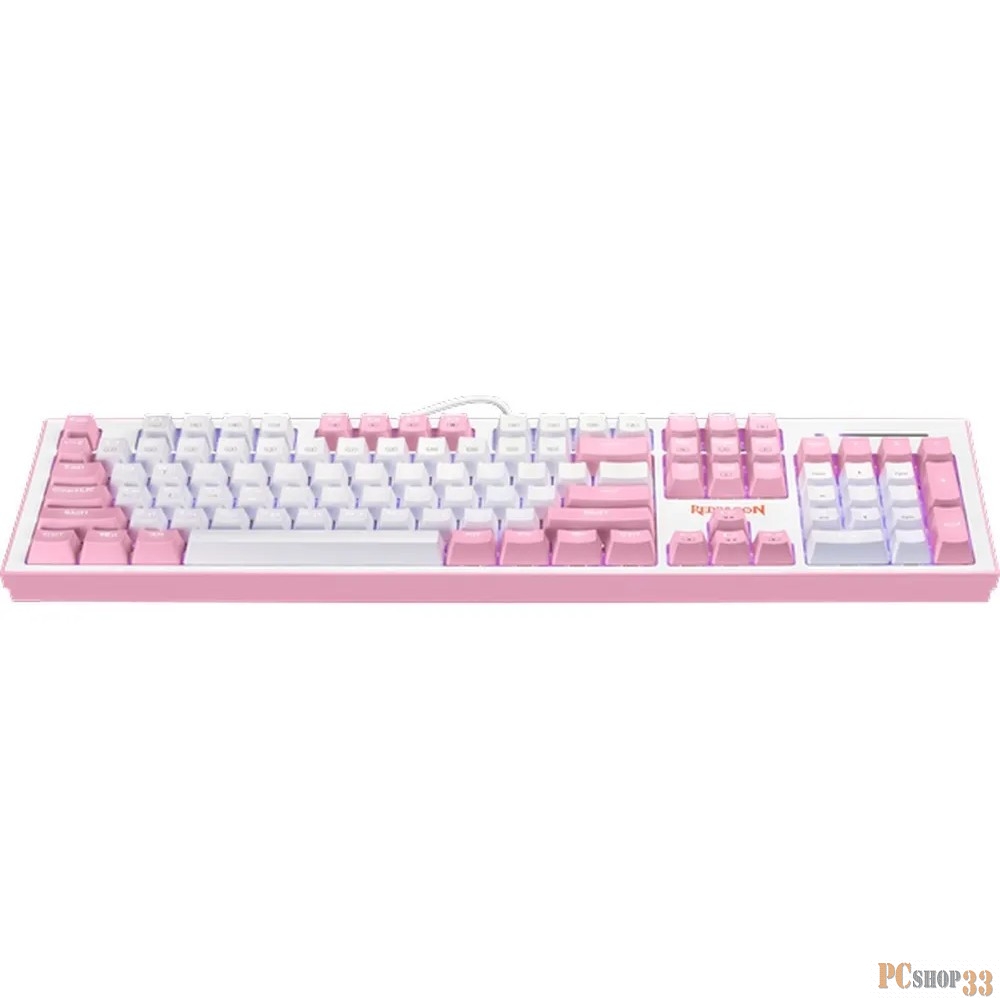 Клавиатура REDRAGON HADES проводная USB бело-розовая